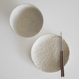 Cream Organic Dimpled Handbrushed Rice Bowl