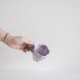 Dusk Marble Scallop Floral Cup