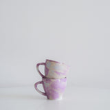 Dusk Marble Scallop Floral Cup