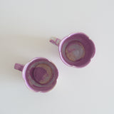 Dusk Marble Scallop Floral Cup