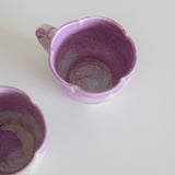 Dusk Marble Scallop Floral Cup