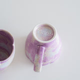 Dusk Marble Scallop Floral Cup