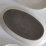 Almond White Long Oval Plate