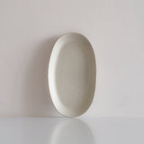 Almond White Long Oval Plate