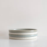 Carved Speckled Sage Green Flat Dinner Plate