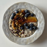 Organic Dimpled Handglazed Wide Rim Plate (8")