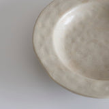 Organic Dimpled Handglazed Wide Rim Plate (8")