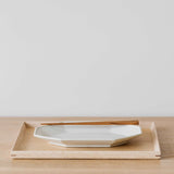 Speckled White Octagon Plate