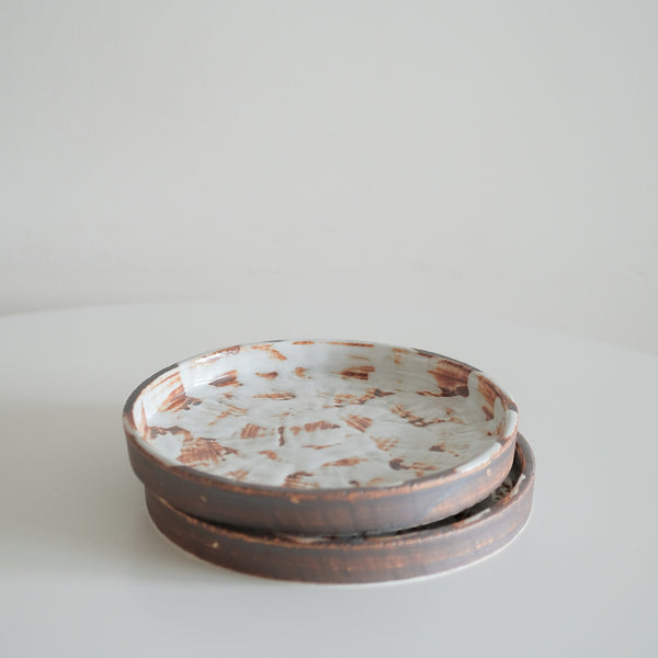 Brushed Sienna Raised Edge Dinner Plate