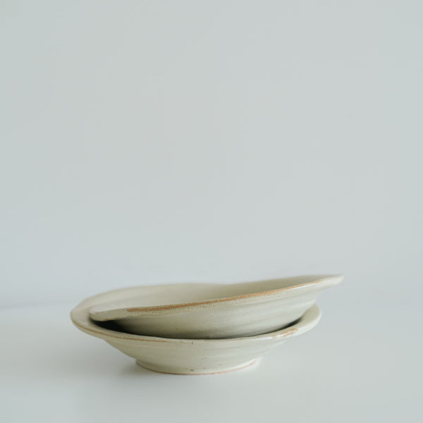 Cream Organic Shaped Pasta Plate