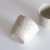 Organic Dimpled Handglazed Cream Tea Cup