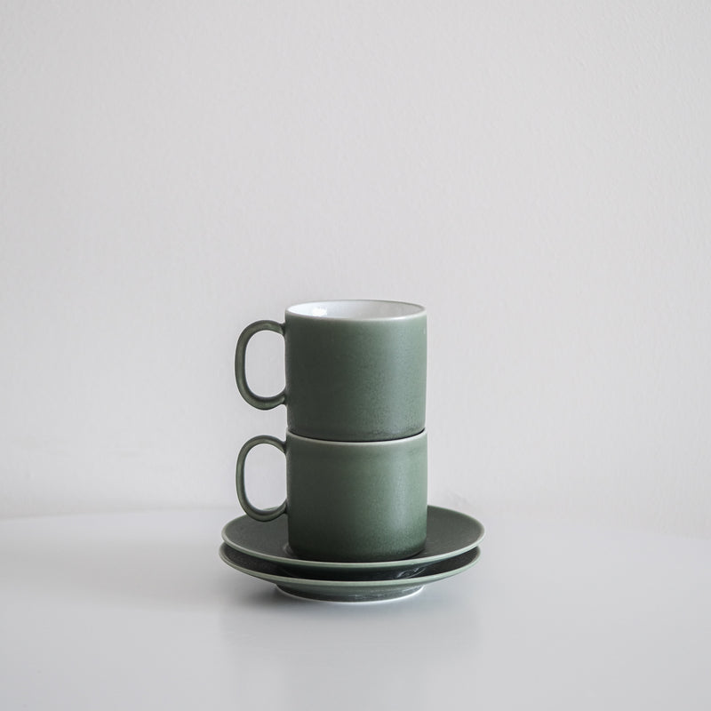 Verdant Green Cup and Saucer Set