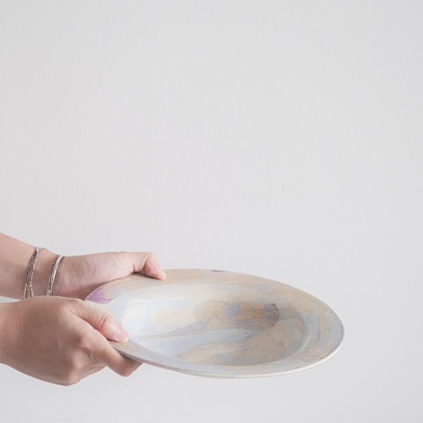 Dusk Marble Wide Rim Pasta Plate