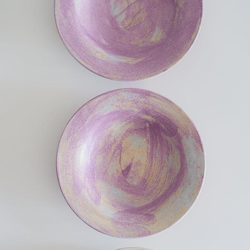 Dusk Marble Wide Rim Pasta Plate