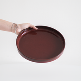 Glossy Garnet Red Straight Edge Dinnerware (Plates and Bowls)