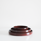 Glossy Garnet Red Straight Edge Dinnerware (Plates and Bowls)
