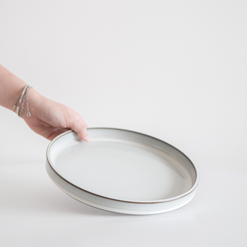 Glossy Salt White Straight Edge Dinnerware (Plates and Bowls)
