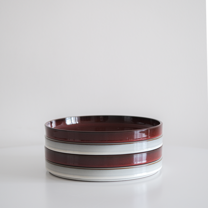 Glossy Salt White Straight Edge Dinnerware (Plates and Bowls)