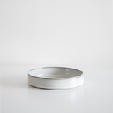 Glossy Salt White Straight Edge Dinnerware (Plates and Bowls)