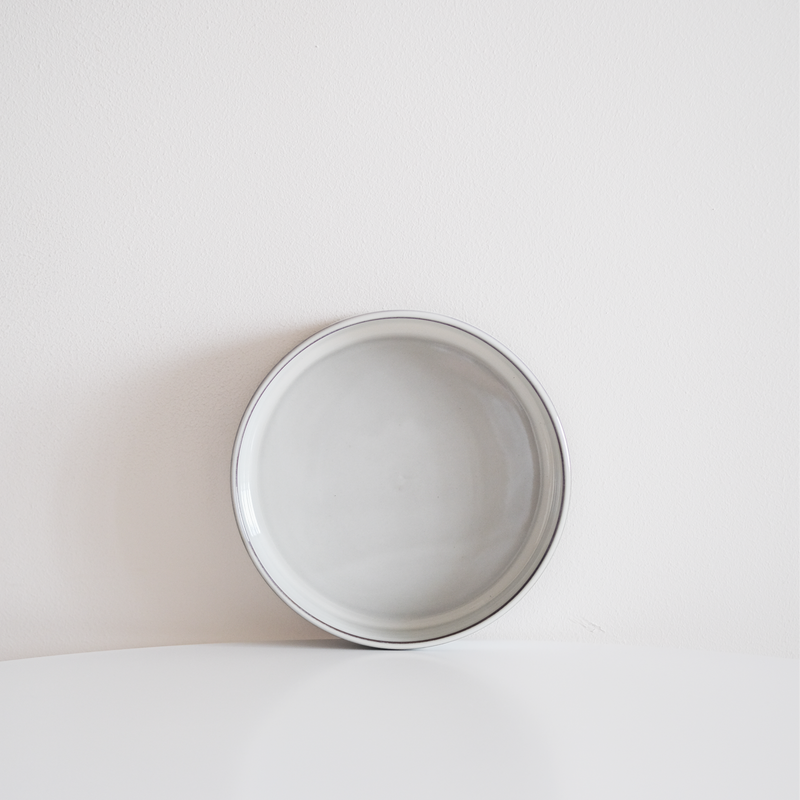 Glossy Salt White Straight Edge Dinnerware (Plates and Bowls)