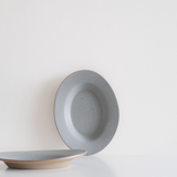 Matte Slate Grey Oval Plate