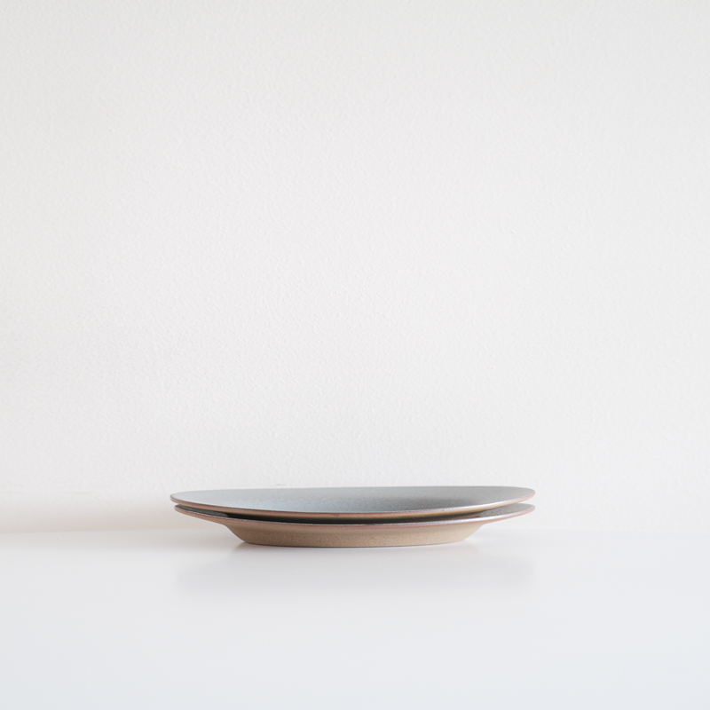 Matte Slate Grey Oval Plate