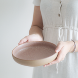 Speckled Old Rose Low Bowl