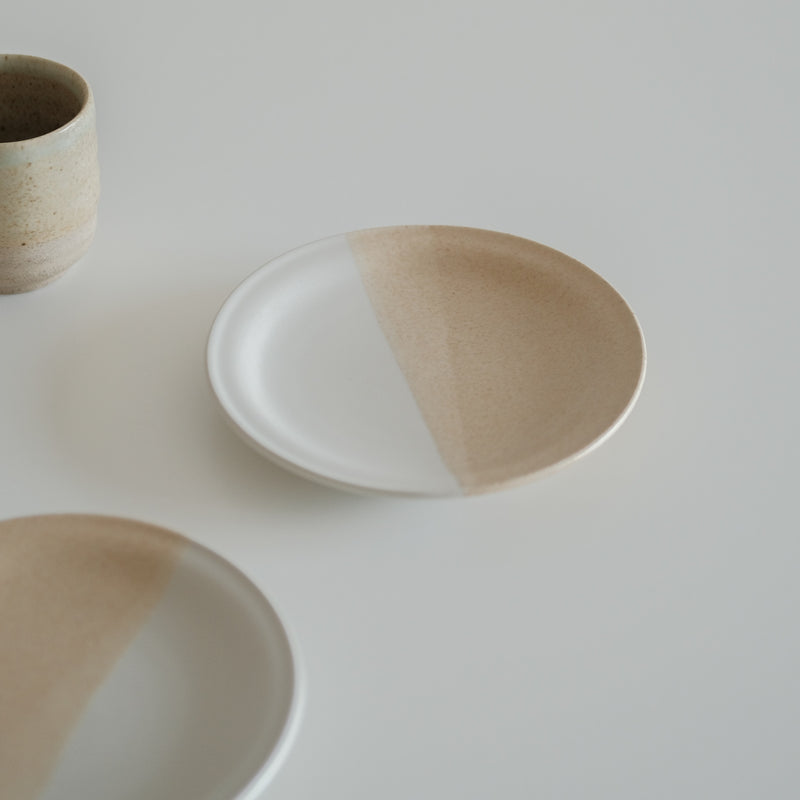 Toasted Oatmeal Rim Mini Side Plate