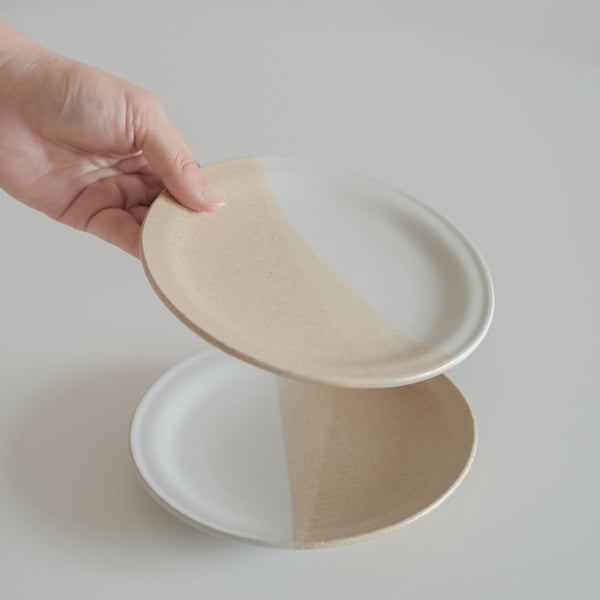 Toasted Oatmeal Rim Mini Side Plate