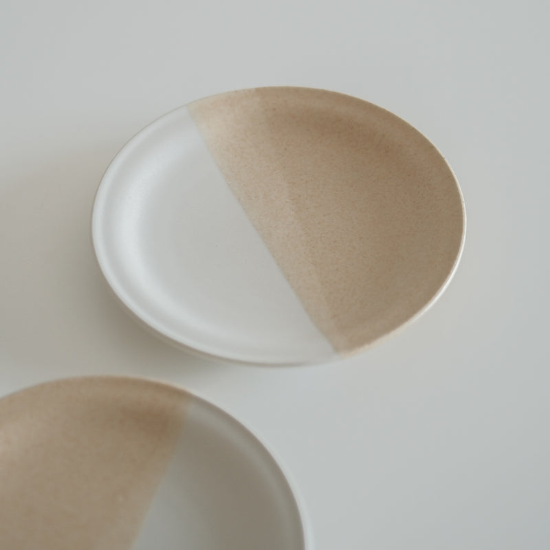Toasted Oatmeal Rim Mini Side Plate