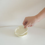 Speckled Bavarian Cream Cloud Shaped Saucer