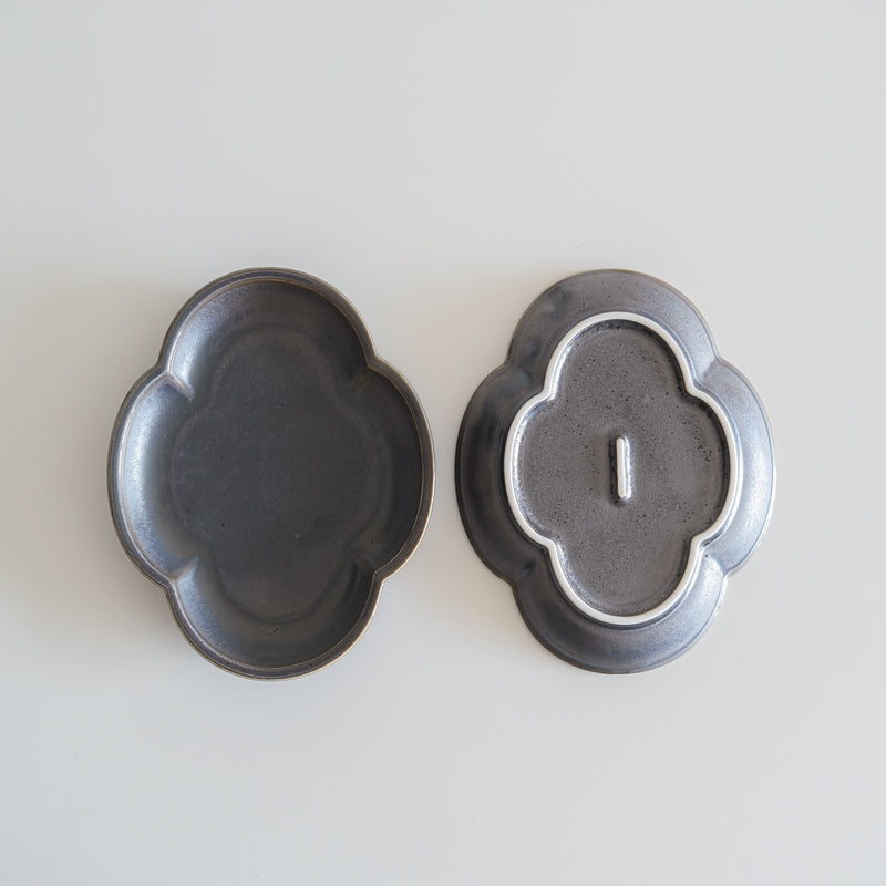 Metallic Black Cloud Shaped Mini Side Plate