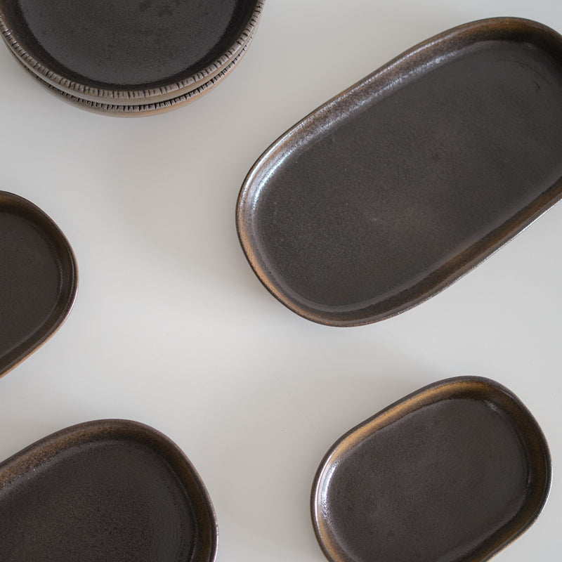Pecan Brown Long Serving Platter