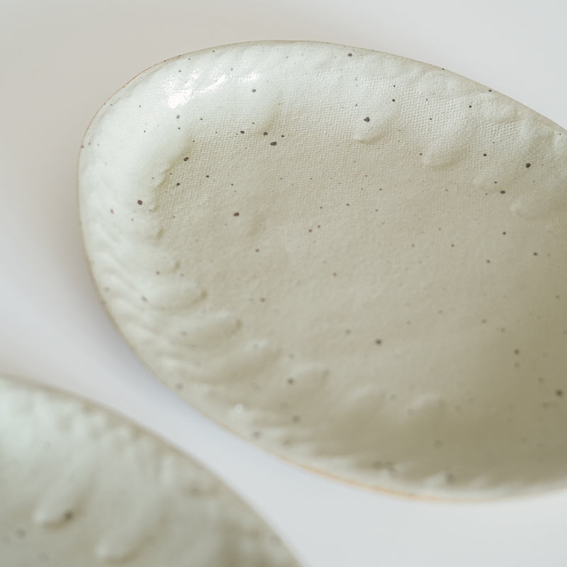 Speckled Green Pistachio Organic Shaped Plate