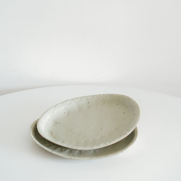 Speckled Green Pistachio Organic Shaped Plate