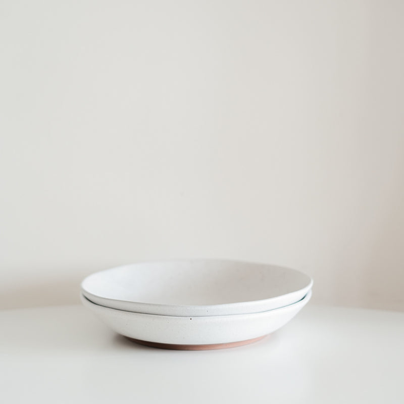 Speckled White Dimpled Pasta Dish (11")
