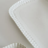 Speckled White Organic Hand Pressed Platter