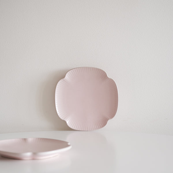 Blush Pink Clover Floral Side Plate