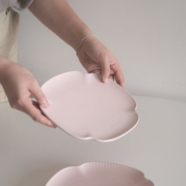 Blush Pink Clover Floral Side Plate