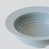 Dusty Blue Rimmed Soup Bowl - MAELSTROM