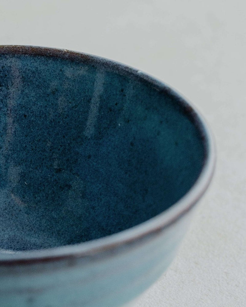 Glossy Aquamarine Rice Bowl