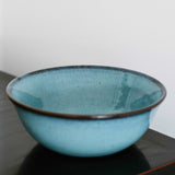 Glossy Byzantine Blue Deep Dish Bowl