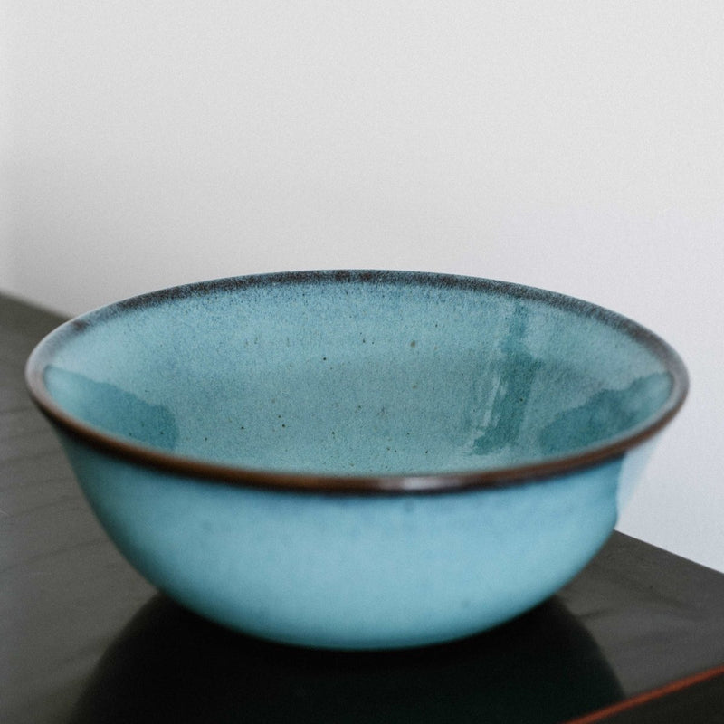 Glossy Byzantine Blue Deep Dish Bowl