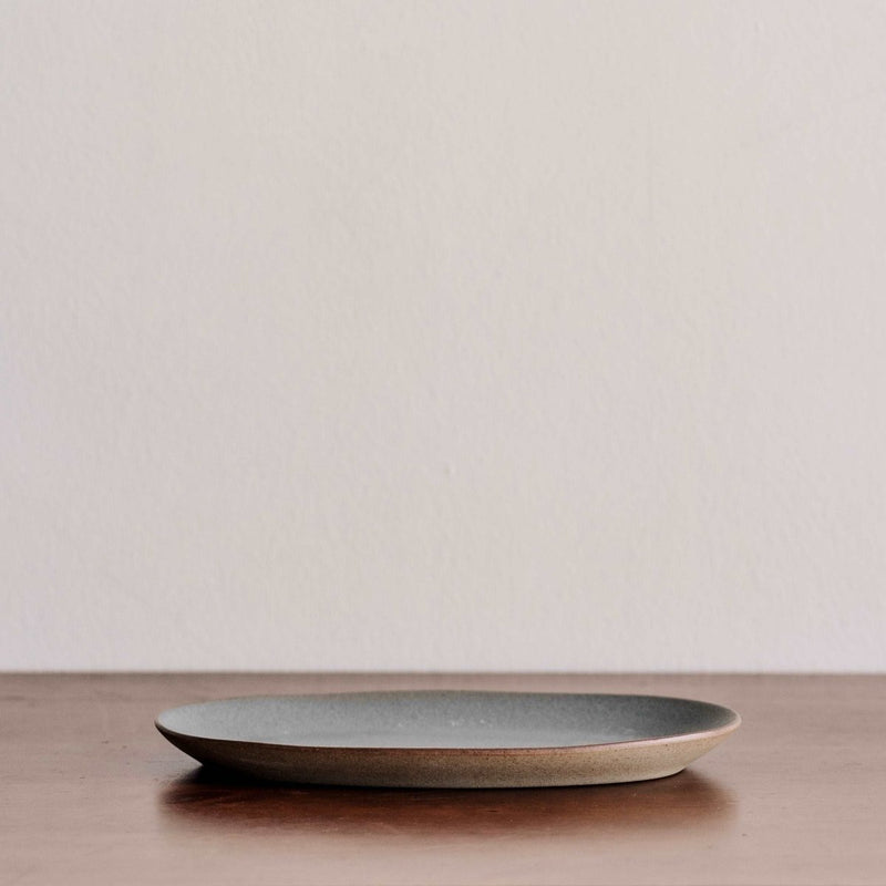 Matte Slate Grey Long Oval Plate