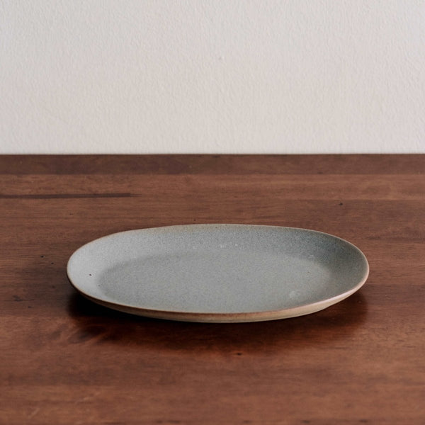 Matte Slate Grey Long Oval Plate