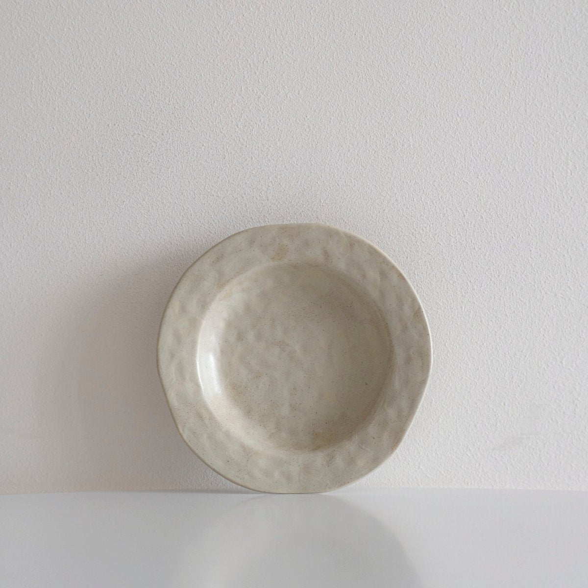 Organic Dimpled Handglazed Wide Rim Plate (8