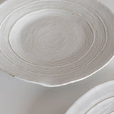 Organic Shaped Rustic White Dinner Plate