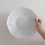 Organic Shaped Rustic White Dinner Plate