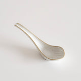 Organic Shaped Rustic White Soup Spoon