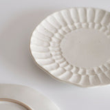 Speckled White Organic Hand Pressed Side Plate (8")